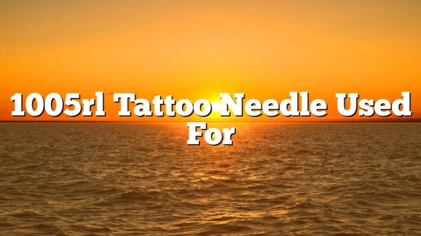 1005rl Tattoo Needle Used For