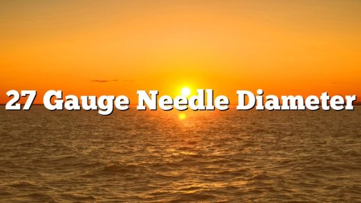 27 Gauge Needle Diameter