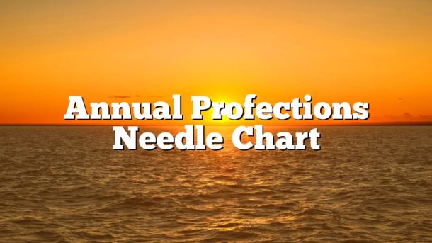 Annual Profections  Needle Chart