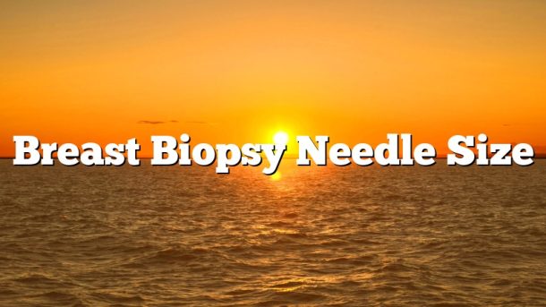 Breast Biopsy Needle Size