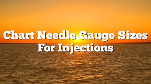Chart Needle Gauge Sizes For Injections