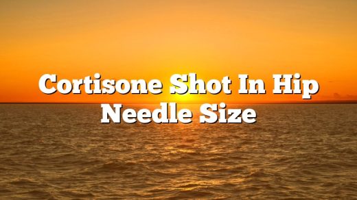 Cortisone Shot In Hip Needle Size