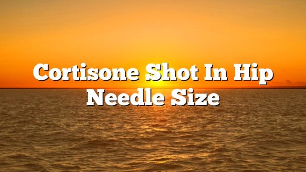 Cortisone Shot In Hip Needle Size
