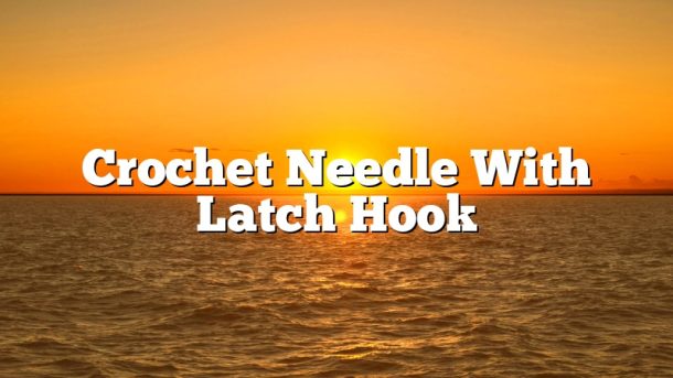 Crochet Needle With Latch Hook
