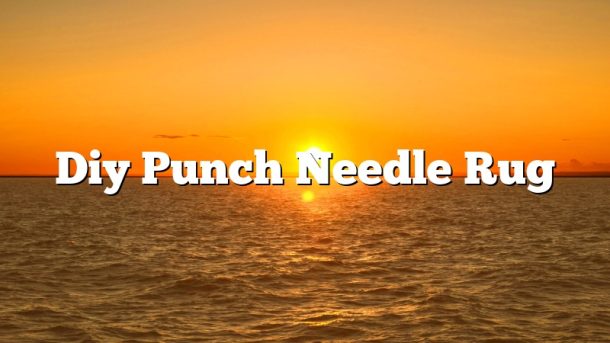 Diy Punch Needle Rug
