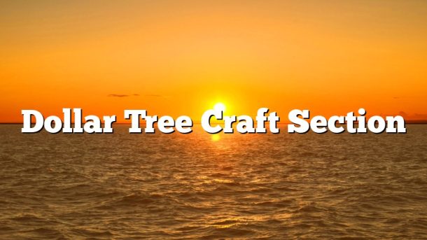 Dollar Tree Craft Section