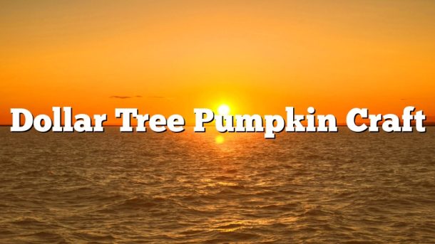 Dollar Tree Pumpkin Craft