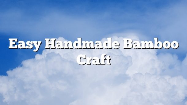 Easy Handmade Bamboo Craft