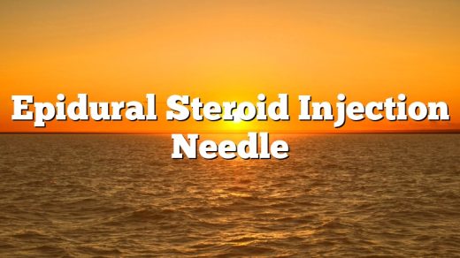Epidural Steroid Injection Needle