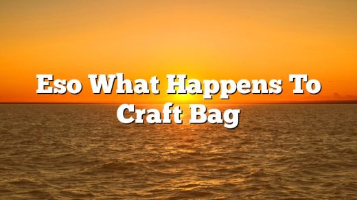 Eso What Happens To Craft Bag