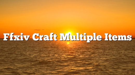 Ffxiv Craft Multiple Items