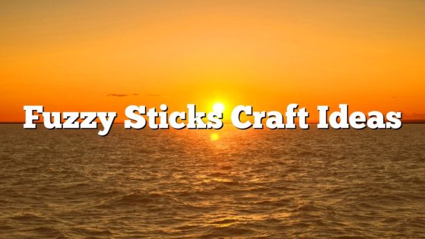 Fuzzy Sticks Craft Ideas