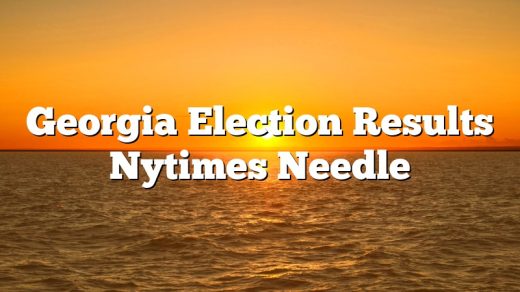 Georgia Election Results Nytimes Needle