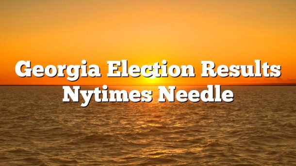 Georgia Election Results Nytimes Needle
