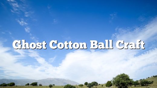 Ghost Cotton Ball Craft