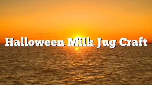 Halloween Milk Jug Craft