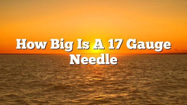 How Big Is A 17 Gauge Needle