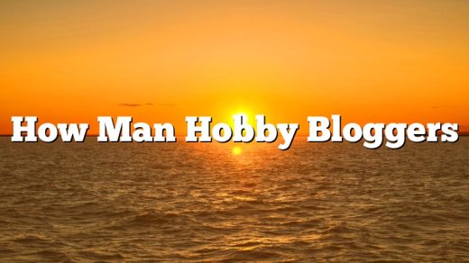 How Man Hobby Bloggers