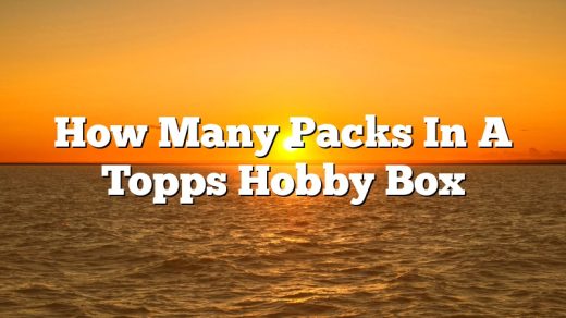 How Many Packs In A Topps Hobby Box