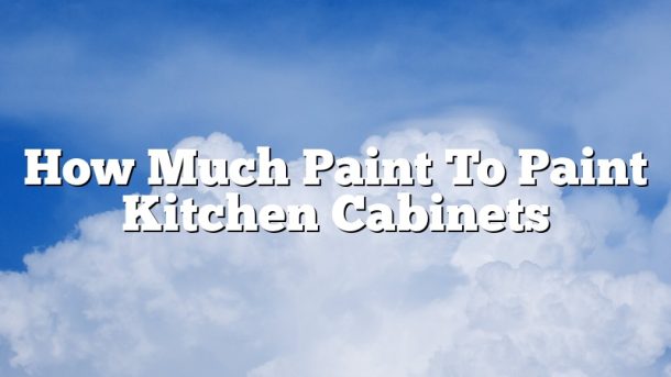 How Much Paint To Paint Kitchen Cabinets