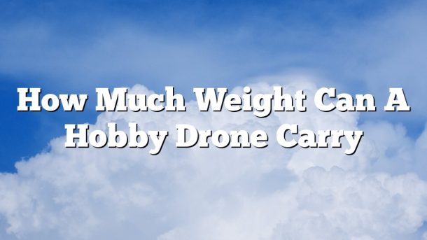 How Much Weight Can A Hobby Drone Carry