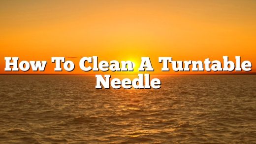 How To Clean A Turntable Needle