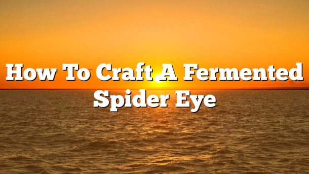 How To Craft A Fermented Spider Eye