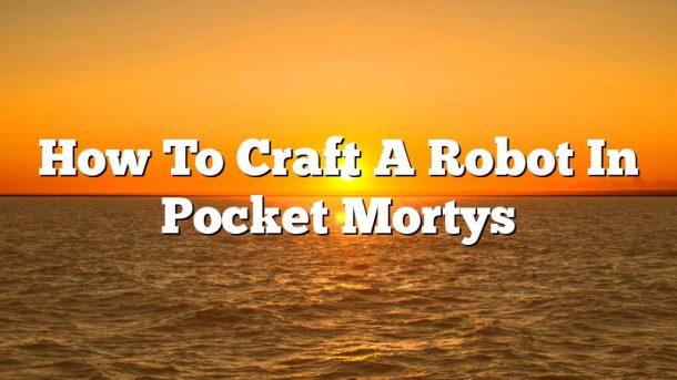 How To Craft A Robot In Pocket Mortys
