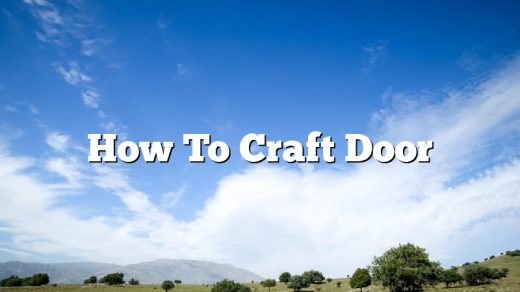 How To Craft Door