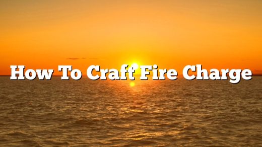 How To Craft Fire Charge