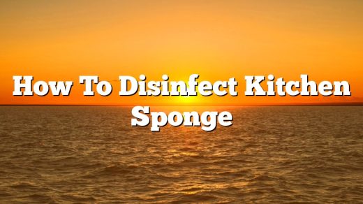 How To Disinfect Kitchen Sponge