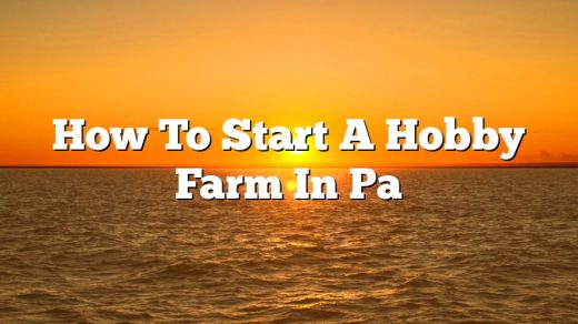How To Start A Hobby Farm In Pa