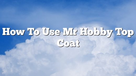 How To Use Mr Hobby Top Coat
