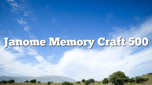 Janome Memory Craft 500