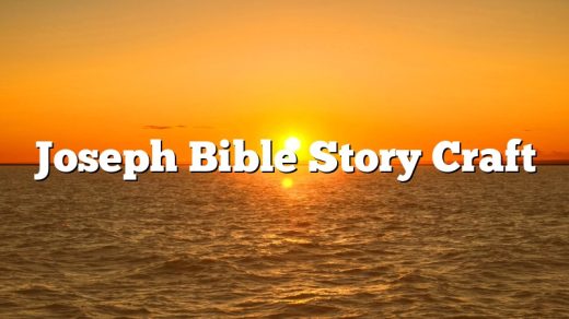 Joseph Bible Story Craft