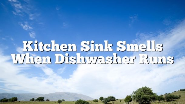 Kitchen Sink Smells When Dishwasher Runs