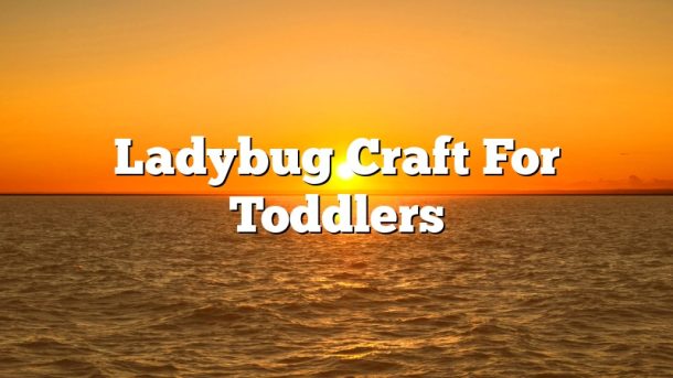 Ladybug Craft For Toddlers