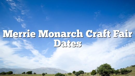Merrie Monarch  Craft Fair Dates