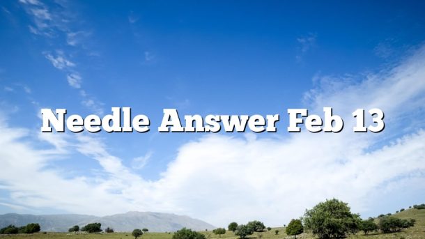 Needle Answer Feb 13