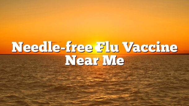 Needle-free Flu Vaccine Near Me