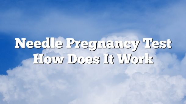 Needle Pregnancy Test How Does It Work
