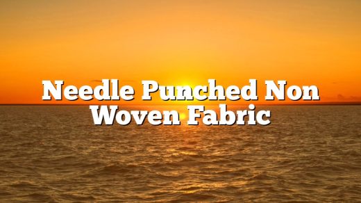 Needle Punched Non Woven Fabric