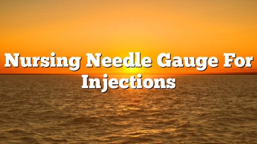 Nursing Needle Gauge For Injections