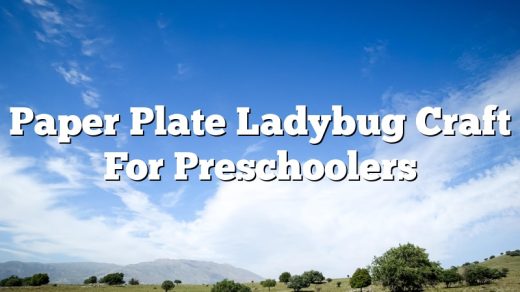 Paper Plate Ladybug Craft For Preschoolers