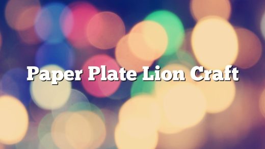 Paper Plate Lion Craft
