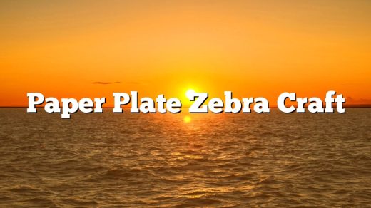 Paper Plate Zebra Craft