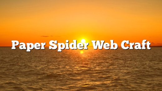Paper Spider Web Craft