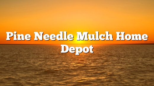 Pine Needle Mulch Home Depot