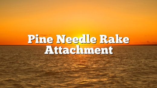 Pine Needle Rake Attachment