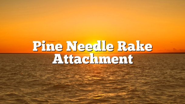 Pine Needle Rake Attachment